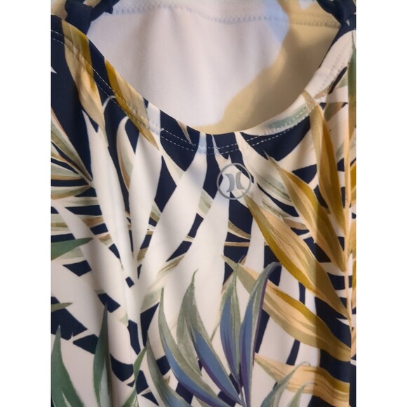 NWT Hurley Swimsuit X-Large  One-Piece Swimwear XL UPF 50+ Leaves Botanicals NEW - Picture 6 of 9